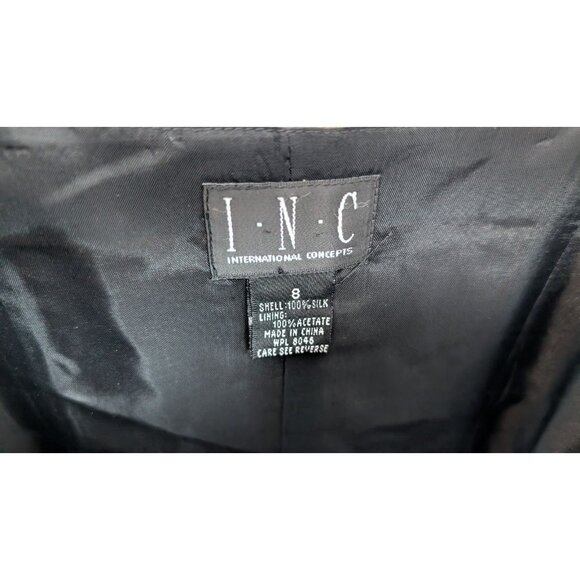 I.N.C. International Concepts 8 VTG 90s Y2K Satin 100% Silk Long Maxi Dress Gown - Picture 8 of 9